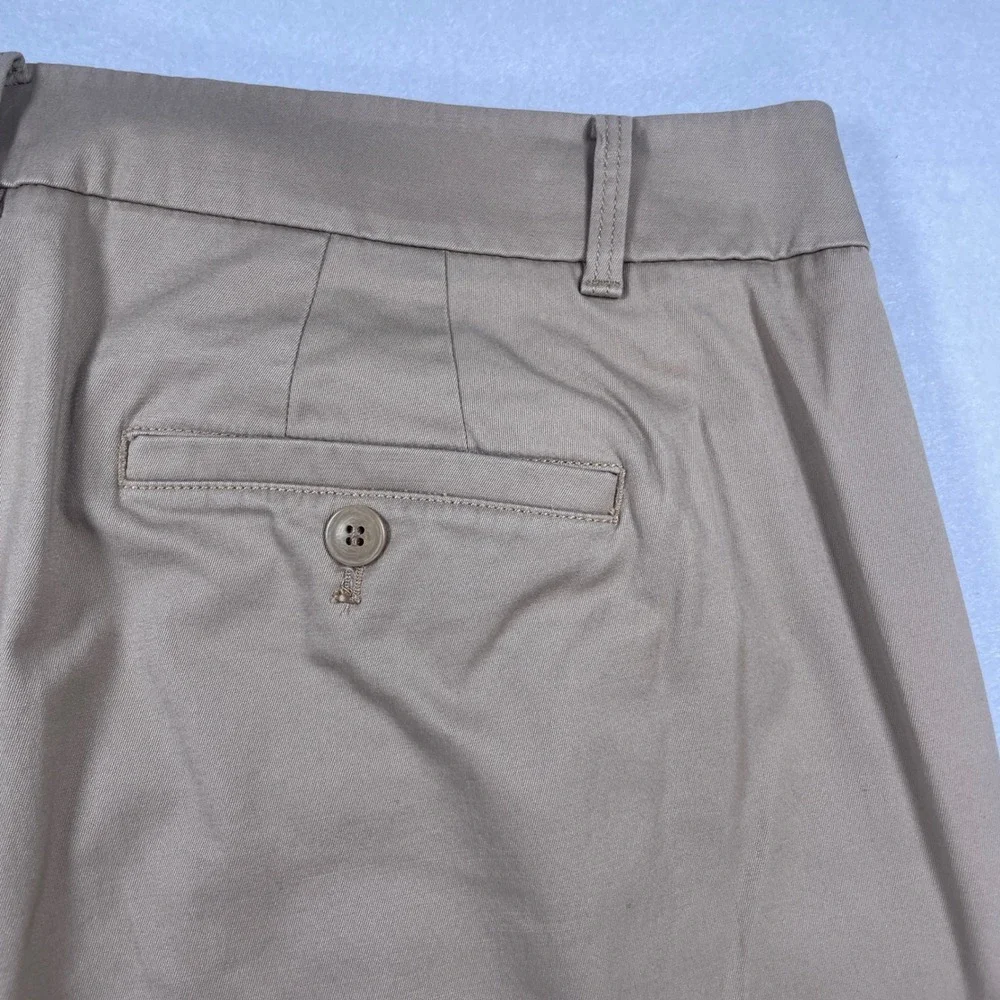 Talbots The Perfect Chino Curvy Tan Khaki Straight Leg Cotton Pants Womens 14